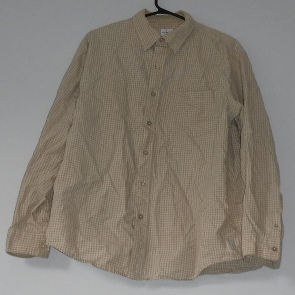 Men's Calvin Klein Long Sleeve Button Down Shirt - Size Large. 100% Cotton - Picture 1 of 2